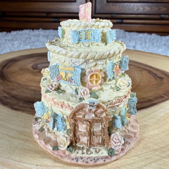 Vintage Boyds Bears Bailey's Frosted Cottage 3pc Figurine #19900 - Picture 2 of 13